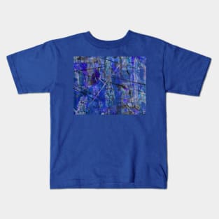 Blue Cross Abstract Kids T-Shirt
